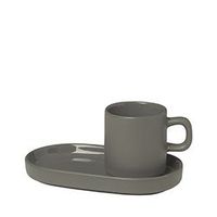Set med 2 espressomuggar - pewter, pilar - Blomus