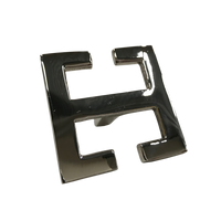 Handtag - greek key, mässing, silver - Collection by happynest