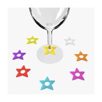 Glasmarkör i silicon Stjärna Koala IDENTITY 8-pack