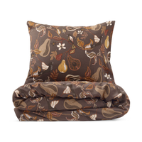 Bäddset bandene satin 150x210 brun