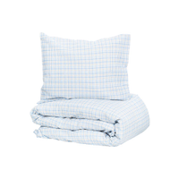 Bäddset dalskog seersucker 150x210 blå
