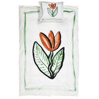 Tulip satin 150x210 vit