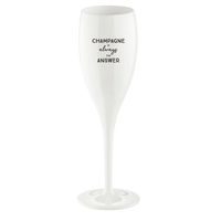 Cheers champagne is the answer, champagneglas med print 6-pa - Koziol