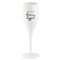 Cheers make dreams happen, champagneglas med print 6-pack 10 - Koziol
