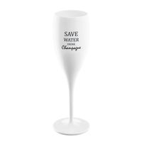 Cheers save water drink champagne, champagneglas med print 6 - Koziol