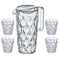 Crystal set, karaff inkl 4 glas, crystal clear - Koziol Crystal set, karaff inkl 4 glas, crystal clear - Koziol