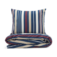 Bäddset vik percale 150x210 marinblå