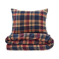 Bäddset mellbyn flanell 150x210 marinblå