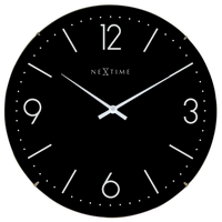 Basic dome ø35 väggklocka svart/glas - Nextime