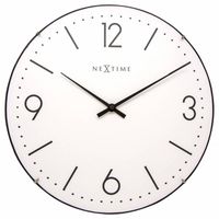 Basic dome ø35 väggklocka vit/glas - Nextime