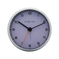 Company alarm väckarklocka ø9cm vit/metall - Nextime