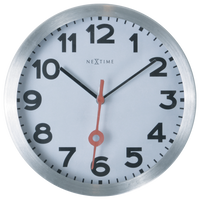 Station väggklocka ø19cm borstat aluminium - Nextime