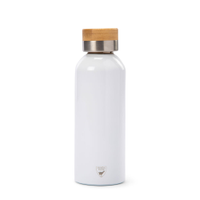 Termosflaska med bambulock 50 cl vit