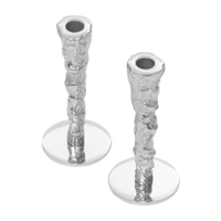 2-pack ljusstakar stål