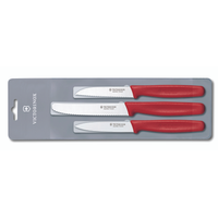 Skalknivsset, 3 st., svarta röd - Victorinox