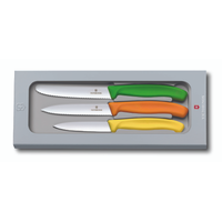 Skalknivsset, swissclassic, 3 knivar med färgade handtag blandade färger - Victorinox