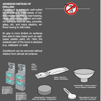 Zack zack monteringsklister för 4 fästen