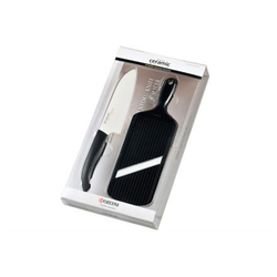 KYOCERA Set med kockkniv och mandolin svart