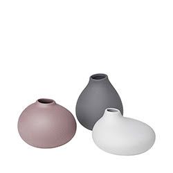 Nona, set med 3 vaser - pewter, micro chip, bark - blomus - Blomus
