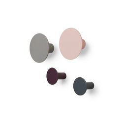 Ponto väggkrokar set/4, blandade färger - Blomus