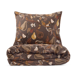 Bäddset bandene satin 150x210 brun