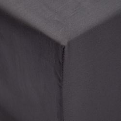 Dra-på-lakan satin 180x200 mörkgrå