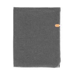 Fleecepläd/poncho mörkgrå