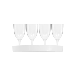 Glas och bricka neutral transparent