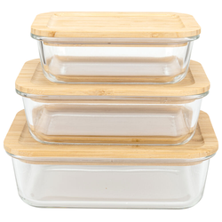 Matlåda glas 3-pack transparent