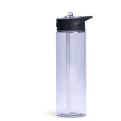 Vattenflaska med sugrör transparent