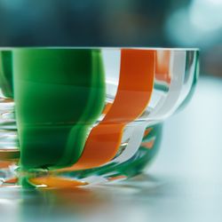 Lsa skål folk green/orange/white lsa