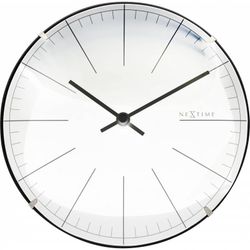 Big stripe mini dome klocka ø20cm vit - Nextime