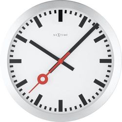 Station väggklocka ø34,8 borstat aluminium - Nextime