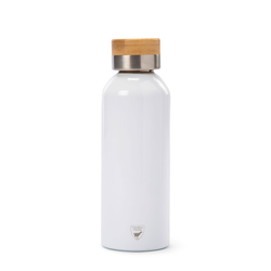 Termosflaska med bambulock 50 cl vit