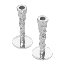 2-pack ljusstakar stål