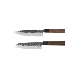 Knivset hamrat blad stål