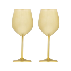 Vinglas 2-pack guld