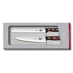 Köksknivnsset, 2 delar rosenträhandtag rosenträ - Victorinox