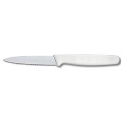 Skalkniv, 8 cm  spetsig, vågig vit - Victorinox