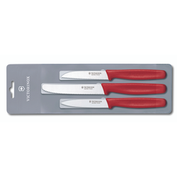 Skalknivsset, 3 st., svarta röd - Victorinox
