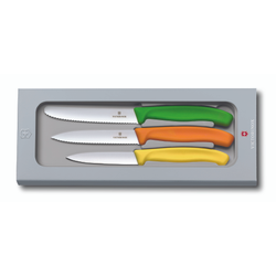 Skalknivsset, swissclassic, 3 knivar med färgade handtag blandade färger - Victorinox