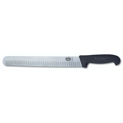 Skinkkniv, räfflad, fibrox svart - Victorinox