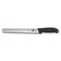 Skinkkniv, vågig, 30mm bred svart - Victorinox