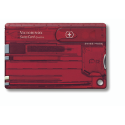 Swisscard quattro röd transparent - Victorinox