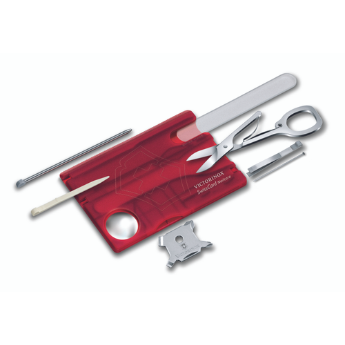 Victorinox Victorinox Swisscard Nailcare Röd transparent  Victorinox Victorinox Swisscard Nailcare Röd transparent