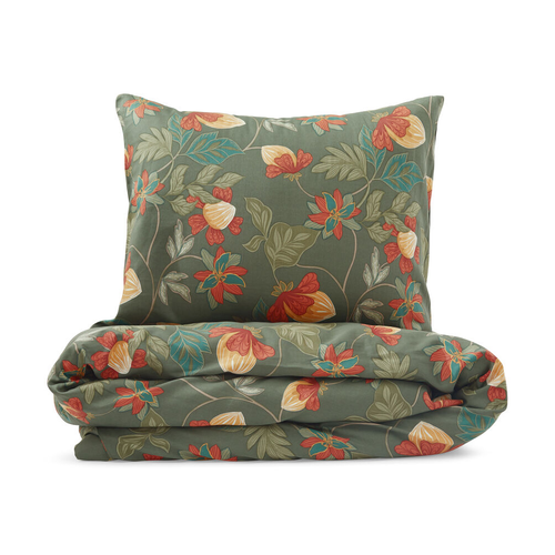 Kosta Linnewäfveri  Bäddset bratteby satin 150x210 grön