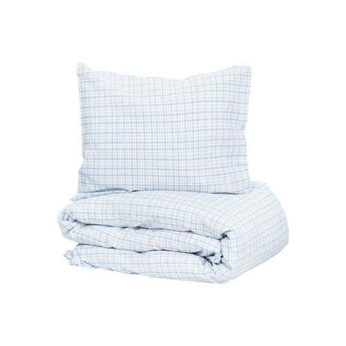 Kosta Linnewäfveri  Bäddset dalskog seersucker 150x210 blå