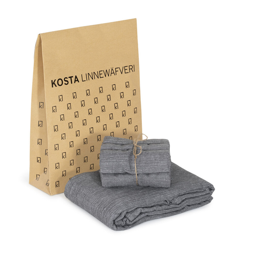 Kosta Linnewäfveri  Eliza dukset 1+6 mörkgrå