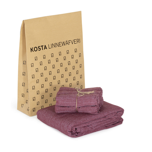 Kosta Linnewäfveri  Eliza dukset 1+6 vinröd