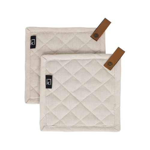 Kosta Linnewäfveri  Grytlappar 2-pack sand